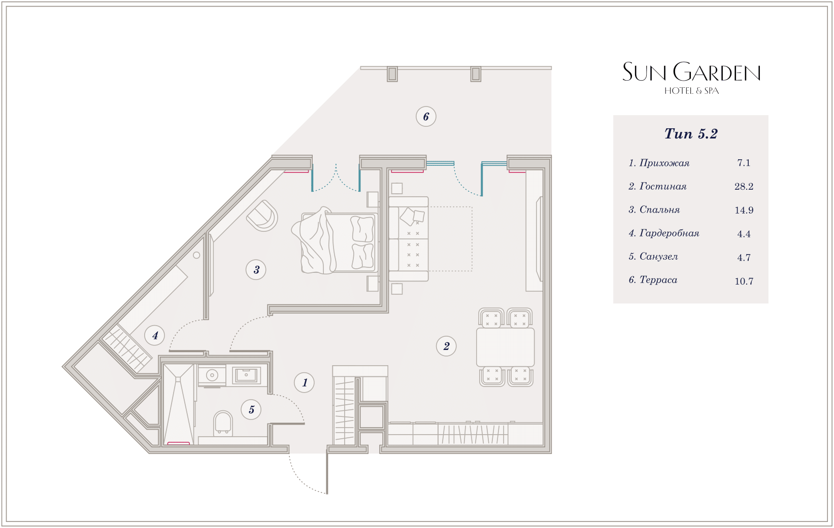 2-комнатная № 421